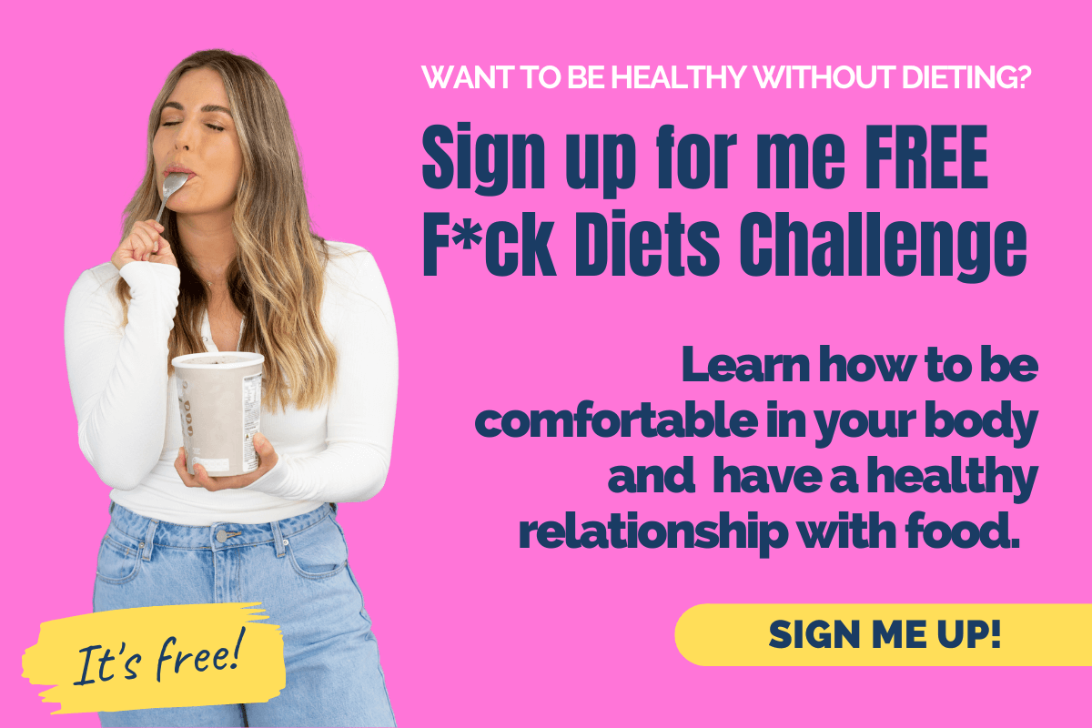 Family commenting on weight, crappy old-school diet advice - it can be a lot. Sign up for my FREE challenge to find food freedom.