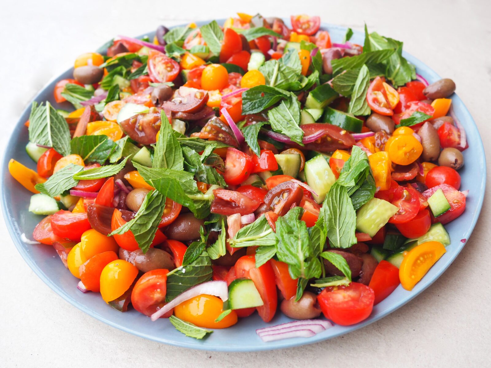 Tomato Medley Salad Healthy Recipes by Lyndi Cohen