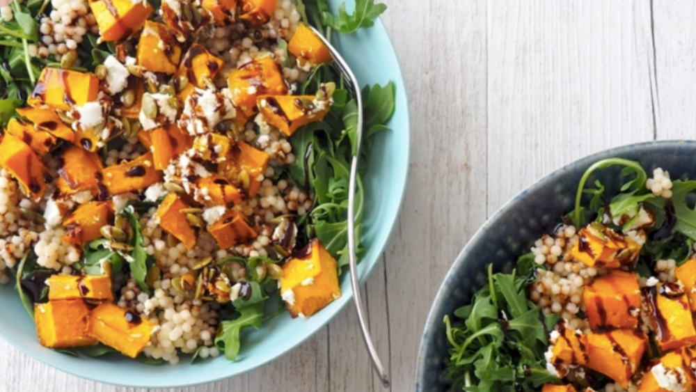 Pearl Couscous Pumpkin Salad. A deserving bring a plate meal on its own. Image: Lyndi Cohen