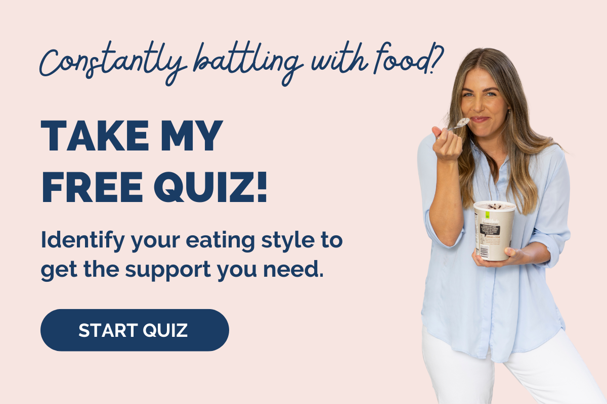 Children are sponge-like, learning everything they can from you. If you feel out of control around food, take my free quiz to identify your eating style and get the support you need.